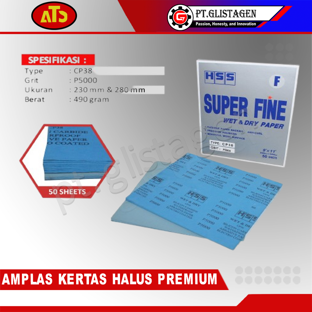 Jual AMPLAS LEMBAR KERTAS PREMIUM SUPER HALUS P5000 / AMPLAS LEMBARAN ...