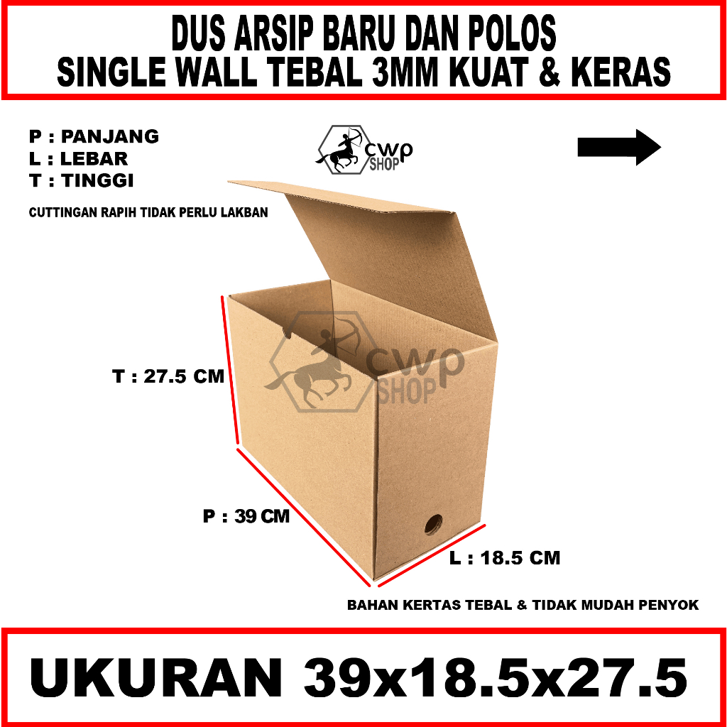 Jual Dus Arsip Box File Kardus Dokumen 39x18.5x27.5 | Shopee Indonesia