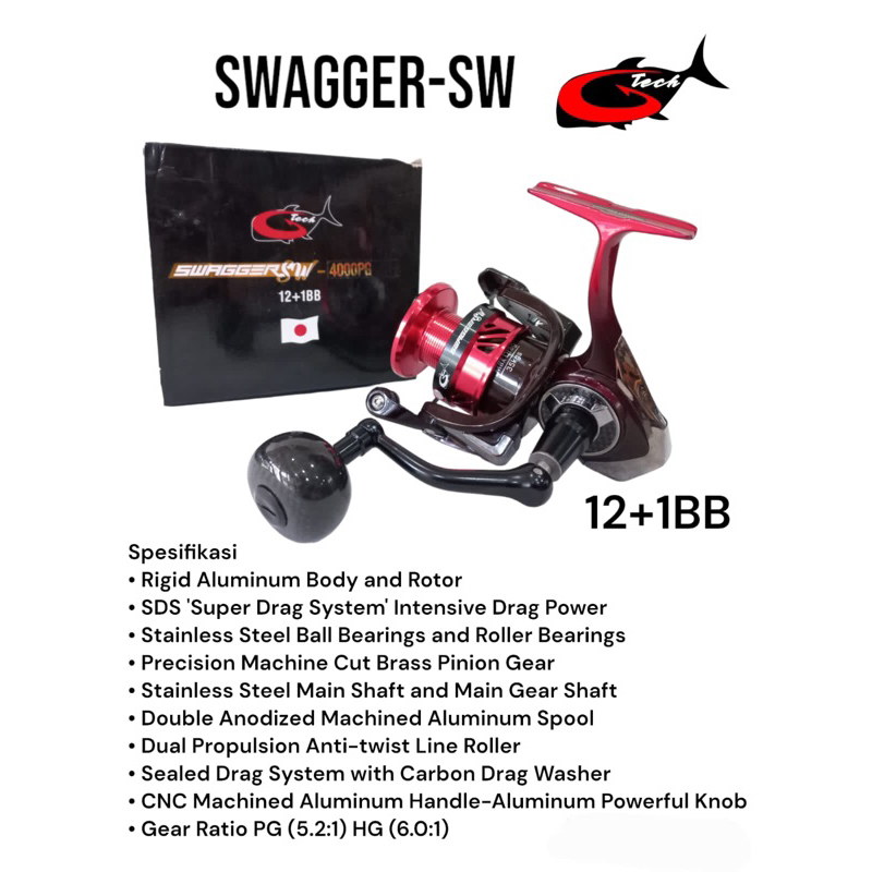 REEL, G-TECH SWAGGER SW LIMITED EDITION SPINNING - 1StopFishing