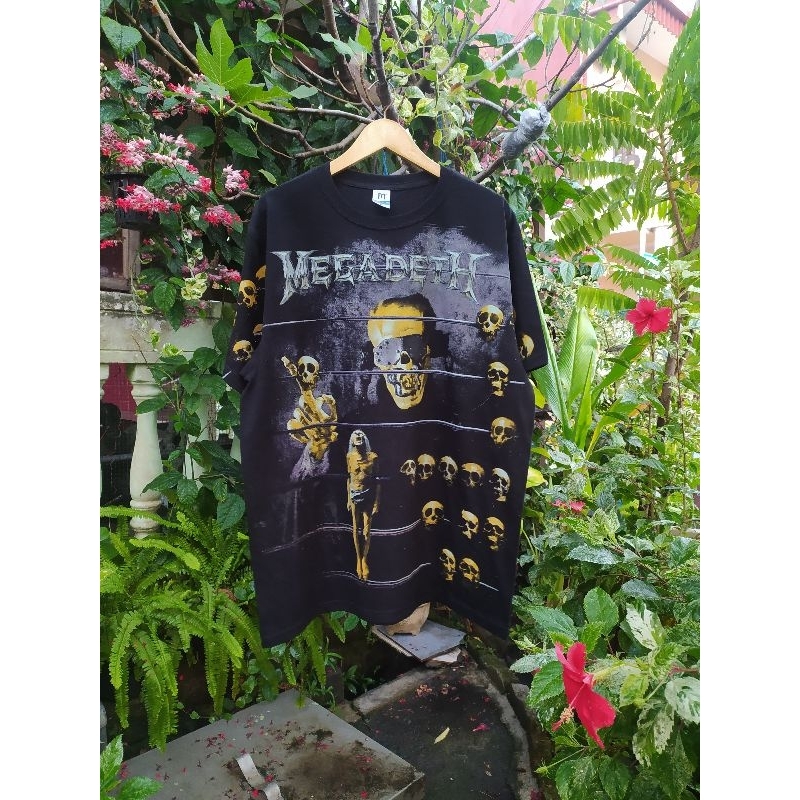Jual kaos band metal Megadeth Fan Made Vic Rattlehead allover (SIZE M ...