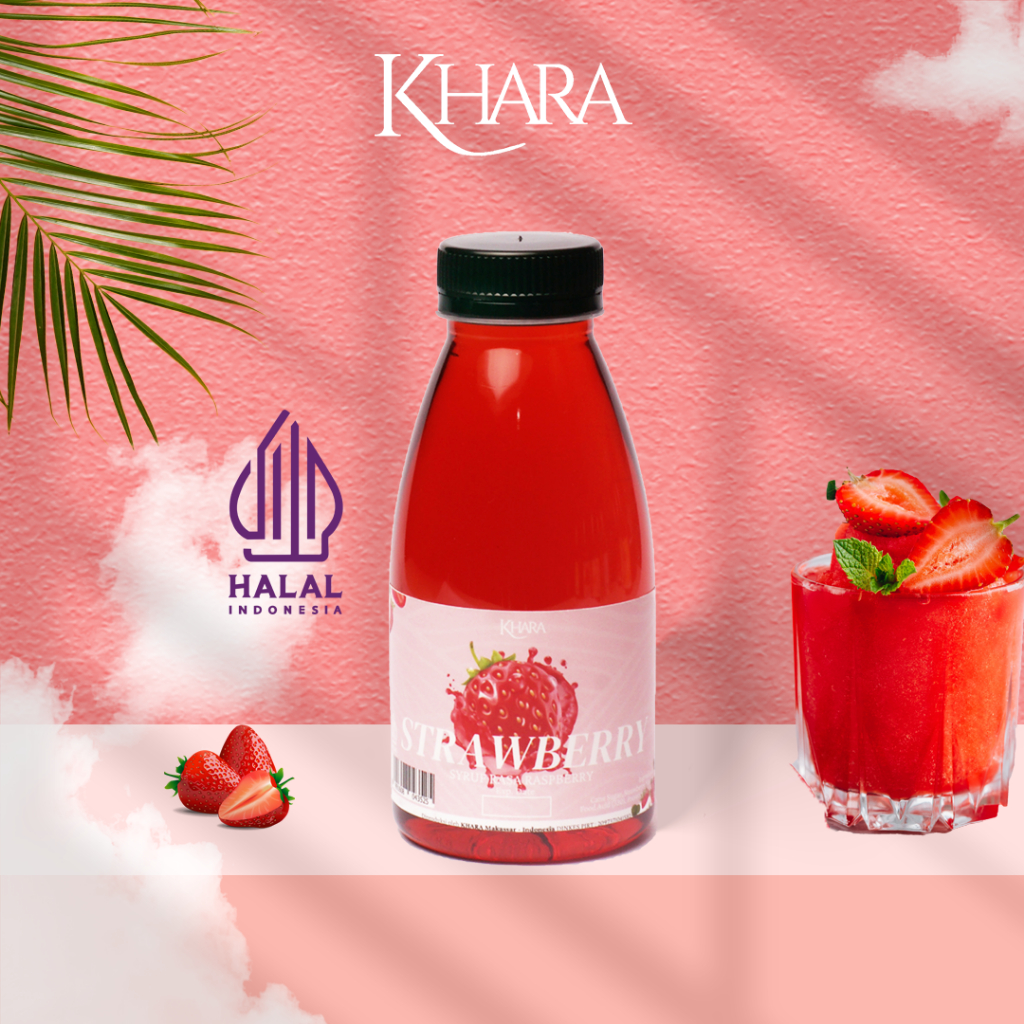 Jual Sirup Khara Strawberry 350ml Khara Strawberry Flavoured Syrup