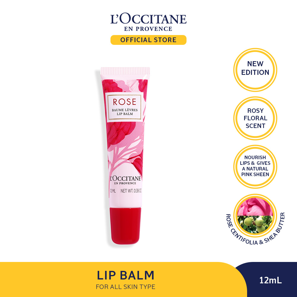 Jual L'Occitane Rose Lip Balm 12ml Pelembap Bibir Shopee Indonesia