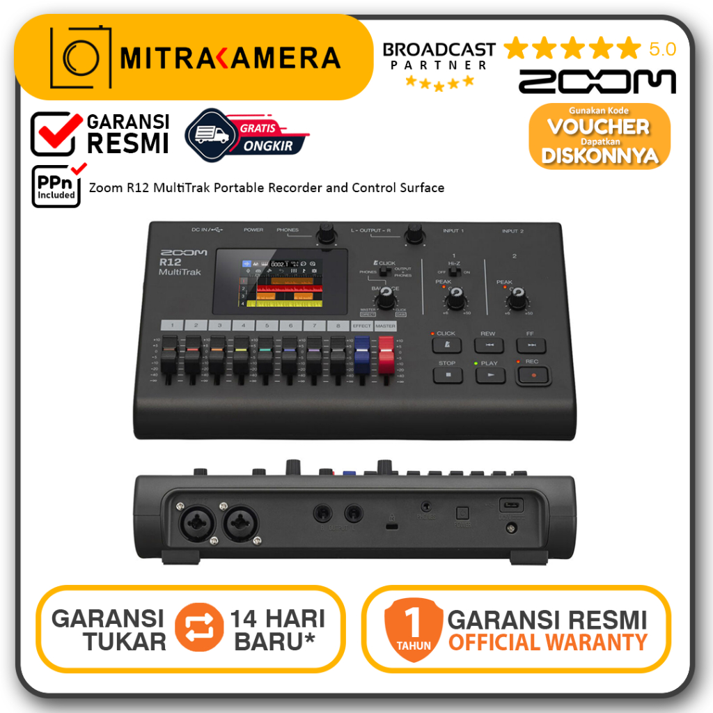 Jual Zoom R12 MultiTrack Portable Multitrack Recorder Sound Mixer Shopee Indonesia