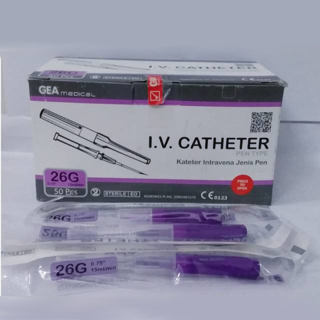 Jual GEA I.V Catheter Penlike - Jarum Infus - Kateter Penlike - 26G ...