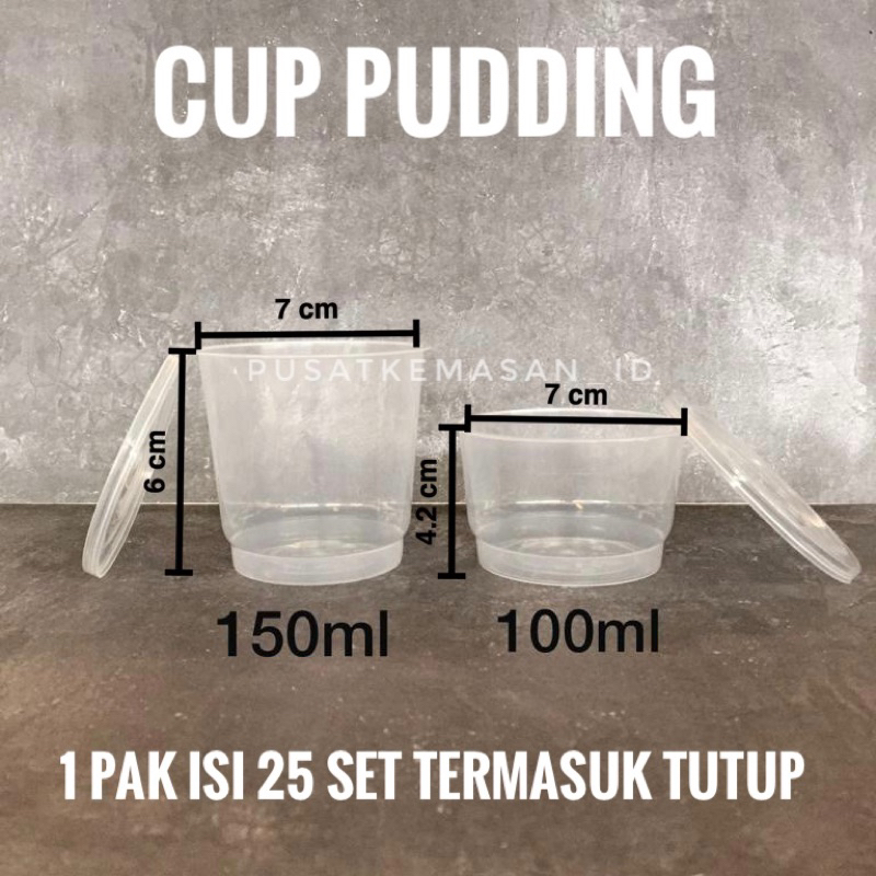 Jual Cup Pudding Deseert Gelas Pudding Cup Saus Cup Merpati 100ml 120ml 150ml Shopee 9831
