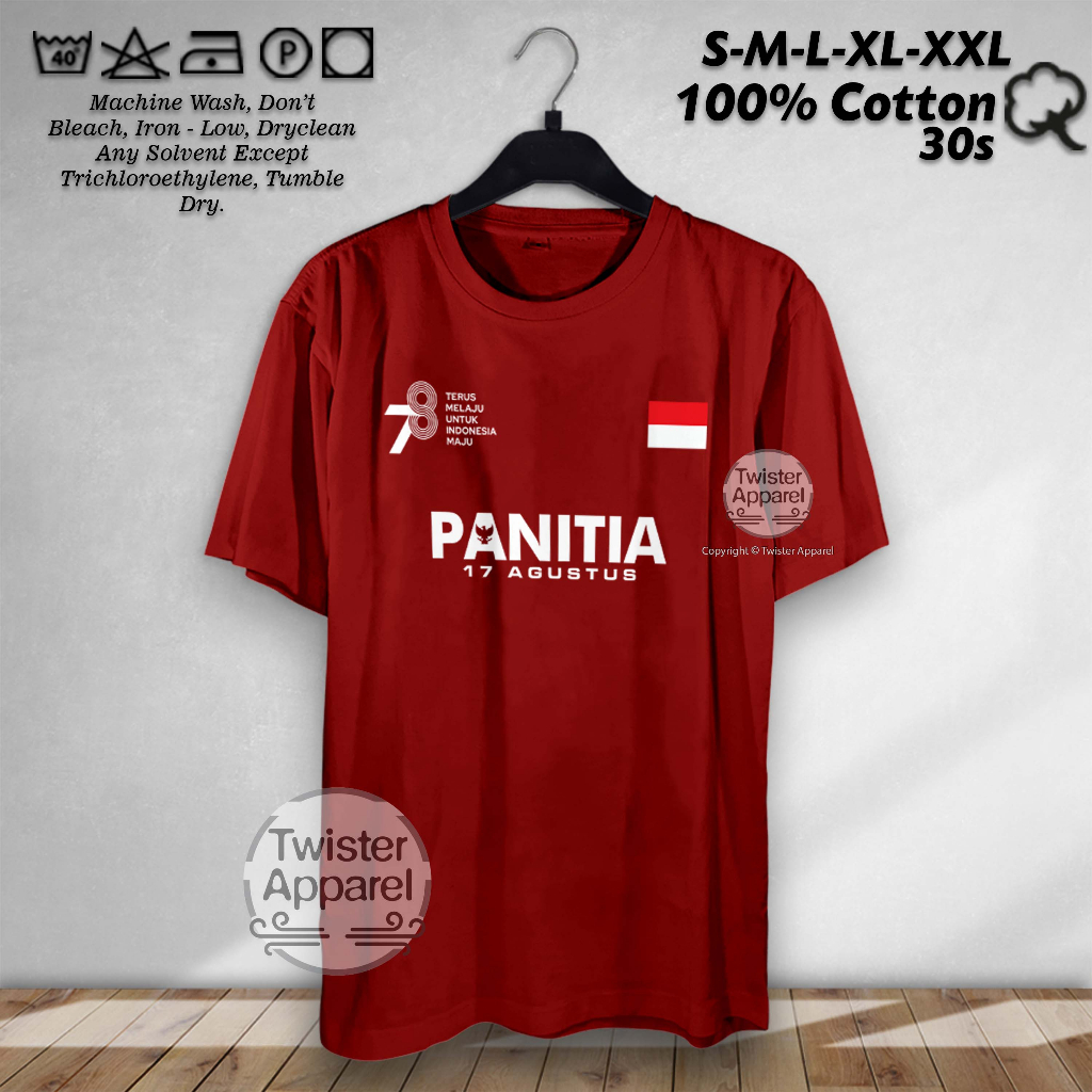 Jual Kaos Panitia Agustus Hut Ri 78 Dirgahayu Kemerdekaan Indonesia Baju Seragam Agustusan Terus 0601