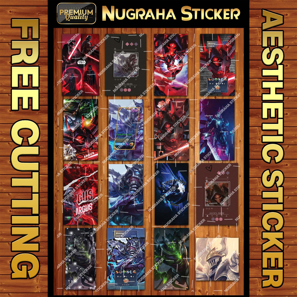 Jual (192 PCS) Sticker Argus MLBB (Sticker Mobile Legends) | Shopee ...