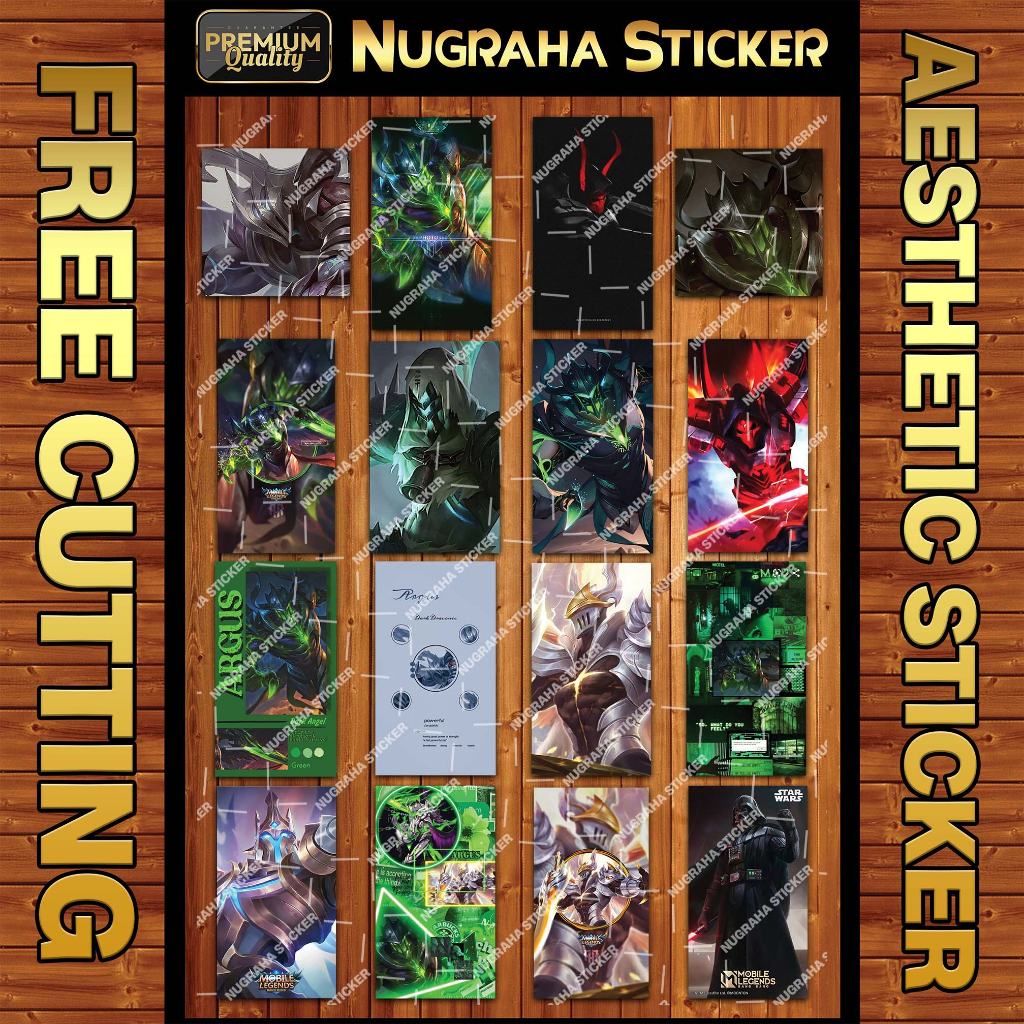 Jual (192 PCS) Sticker Argus MLBB (Sticker Mobile Legends) | Shopee ...