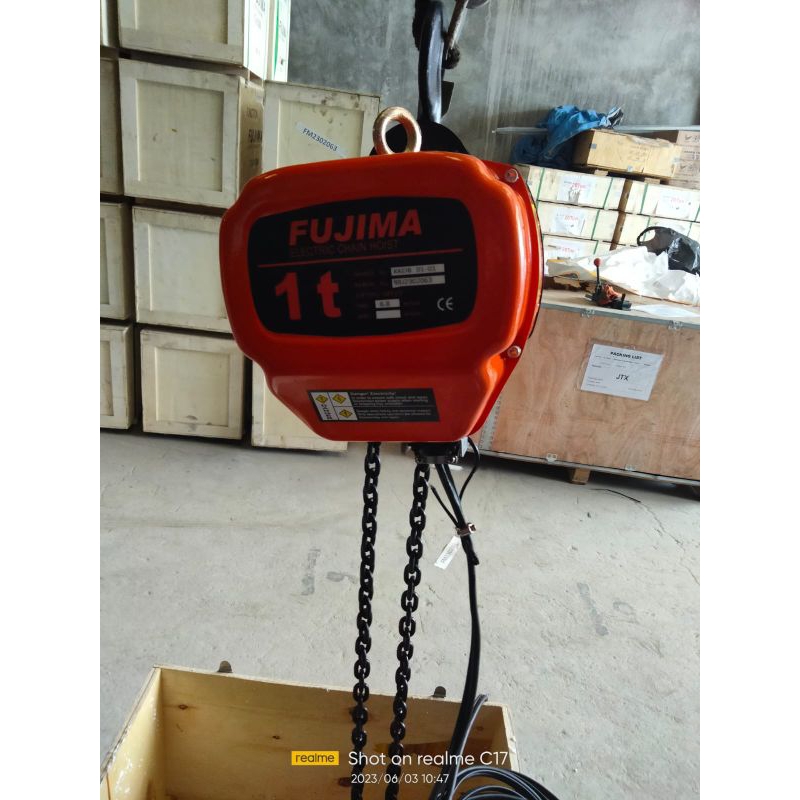 Jual electric chain Hoist FUJIMA 1TON x 6mtr Made in japan | Shopee ...