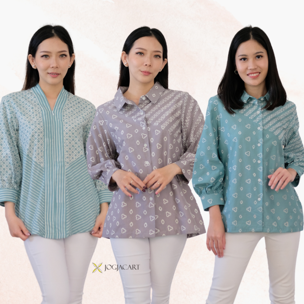 Jual JOGJACART BATIK NEW OLA OLYVIA Blouse Baju Atasan Blus Batik