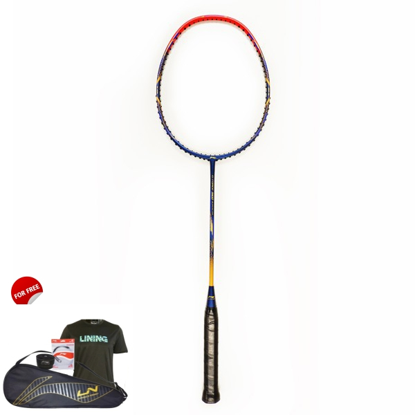 Jual Raket LiNing Badminton Racket GForce 3500 Superlite Navy/Red