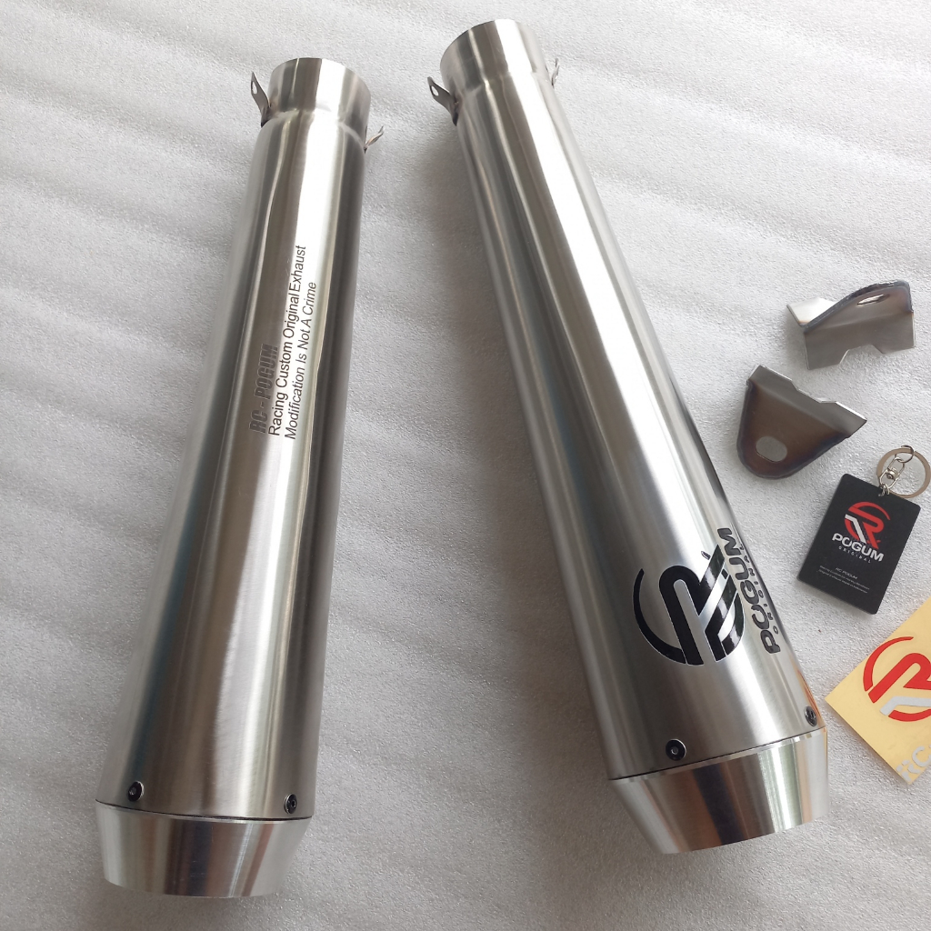 Jual Knalpot racing custom RC POGUM type CR Endcap CNC 150cc up inlet ...