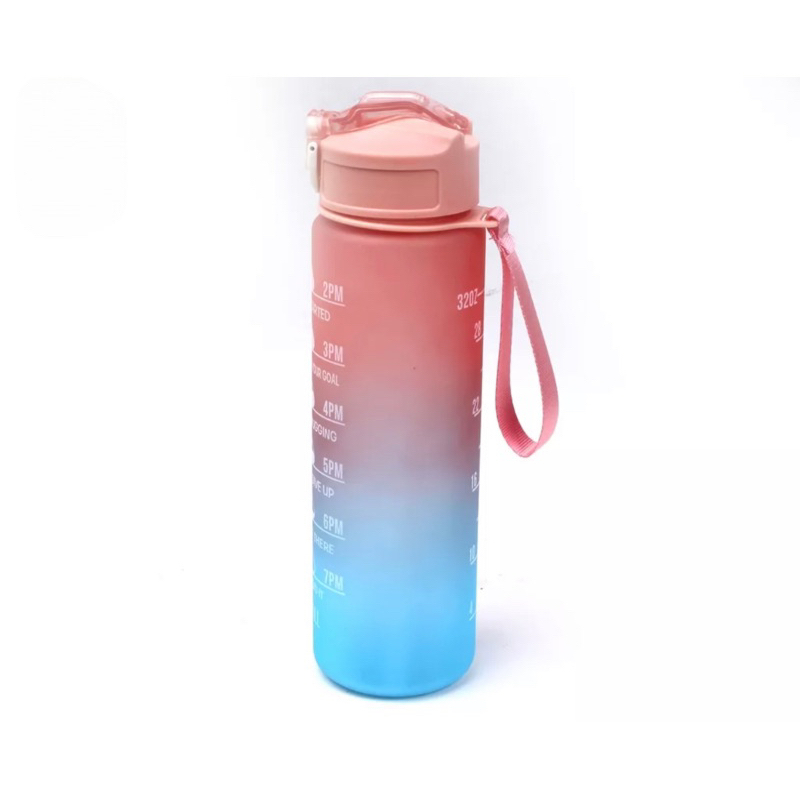 Jual BOTOL MINUM 1L GRADASI PELANGI FREE STIKER 2D BOTOL 1 LITER BOTOL ...