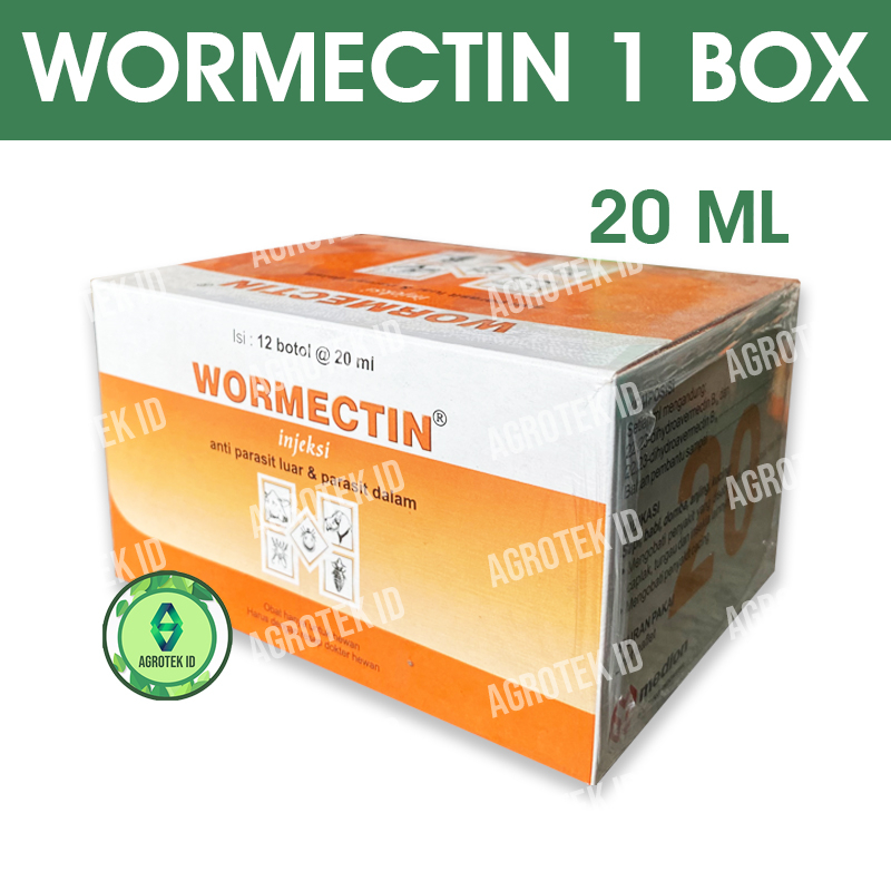 Jual Wormectin 20 ml 1 Box Obat Anti Parasit Kutu Tungau Caplak Cacing ...