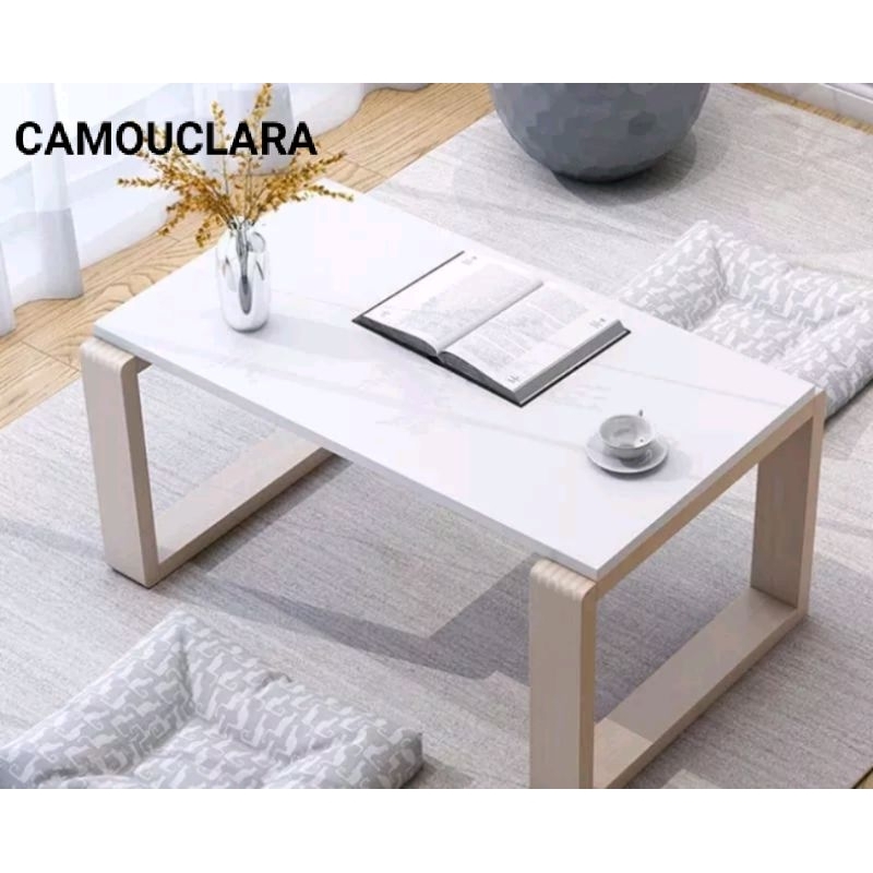 Jual meja ruang tamu minimalis modern estetik aesthetic multifungsi