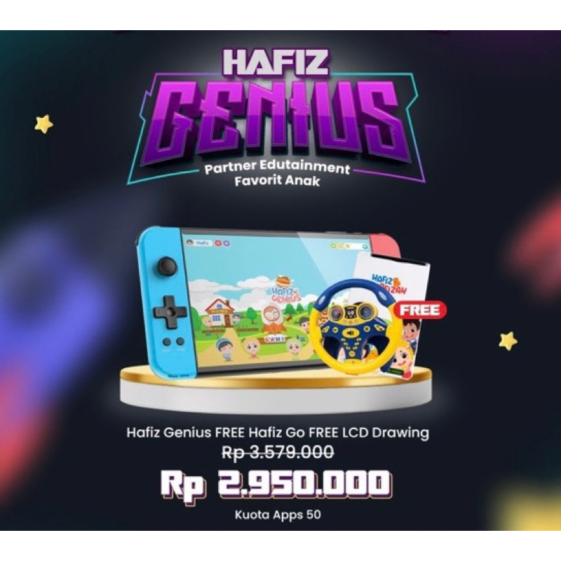 Jual Hafiz Genius Promo Jenius Bonus Hafiz Go dan Drawing board ...