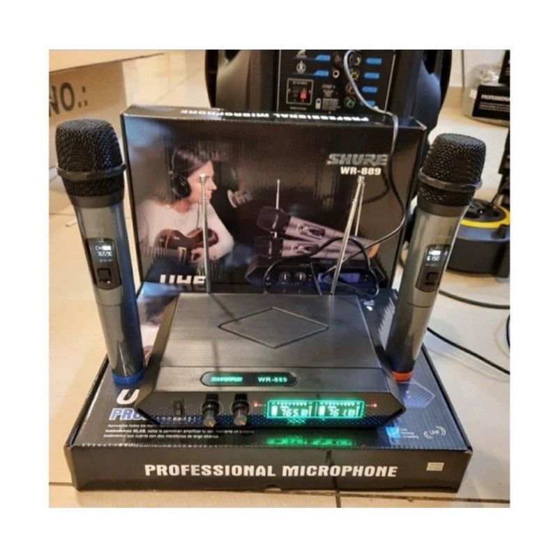 Jual mic wireless shure wr 889 wr 889 cocok untuk vocal karaoke