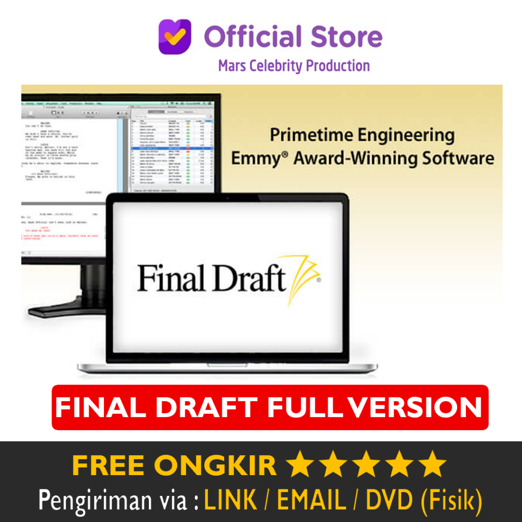 Jual Software Final Draft Aplikasi untuk Menulis dan Penulis Text