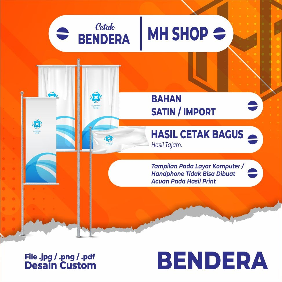 Jual CETAK BENDERA KAIN CUSTOM / BENDERA PRINTING / BENDERA CUSTOM ...