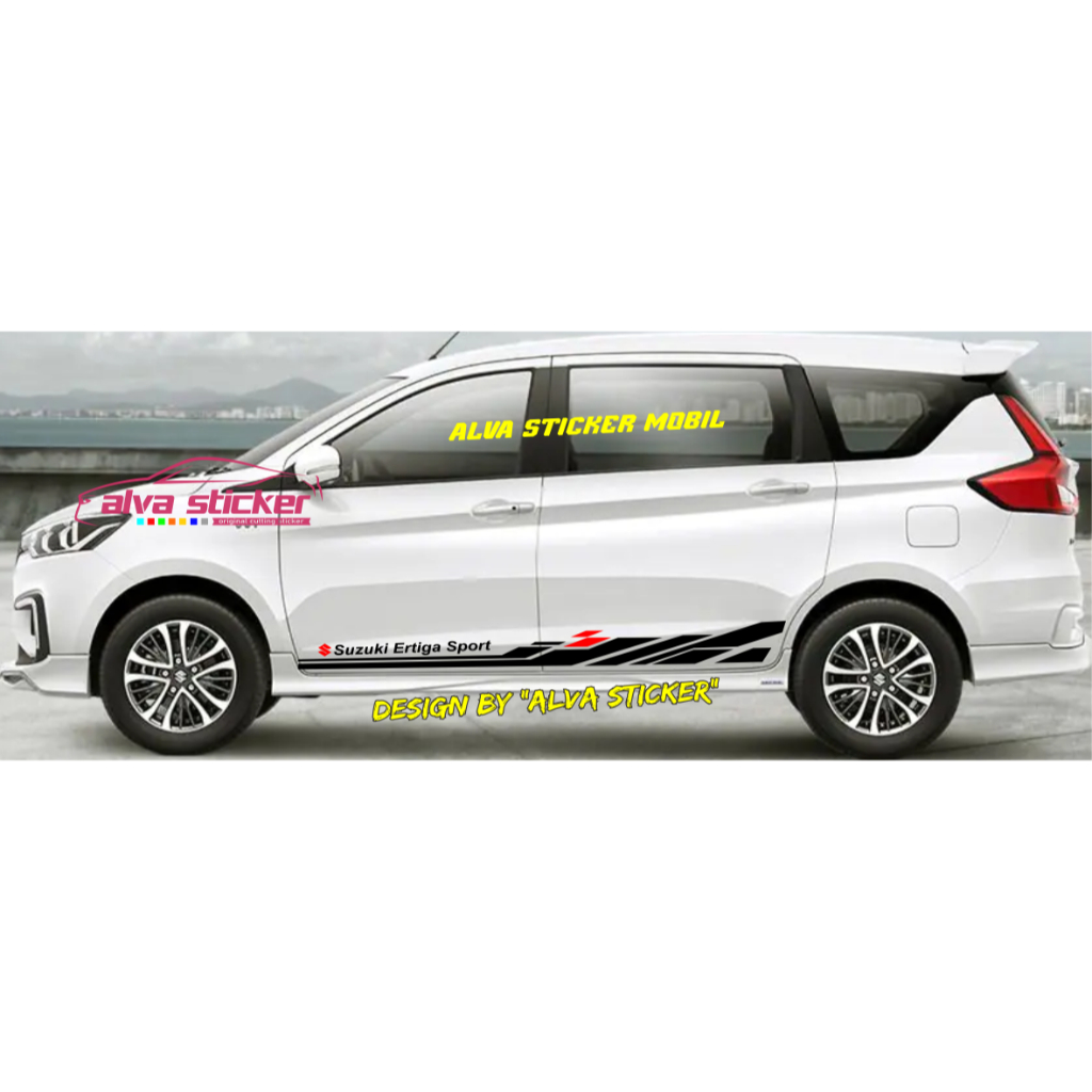 Jual (ALVA) stiker ertiga all new list stripe cutting sticker mobil ...