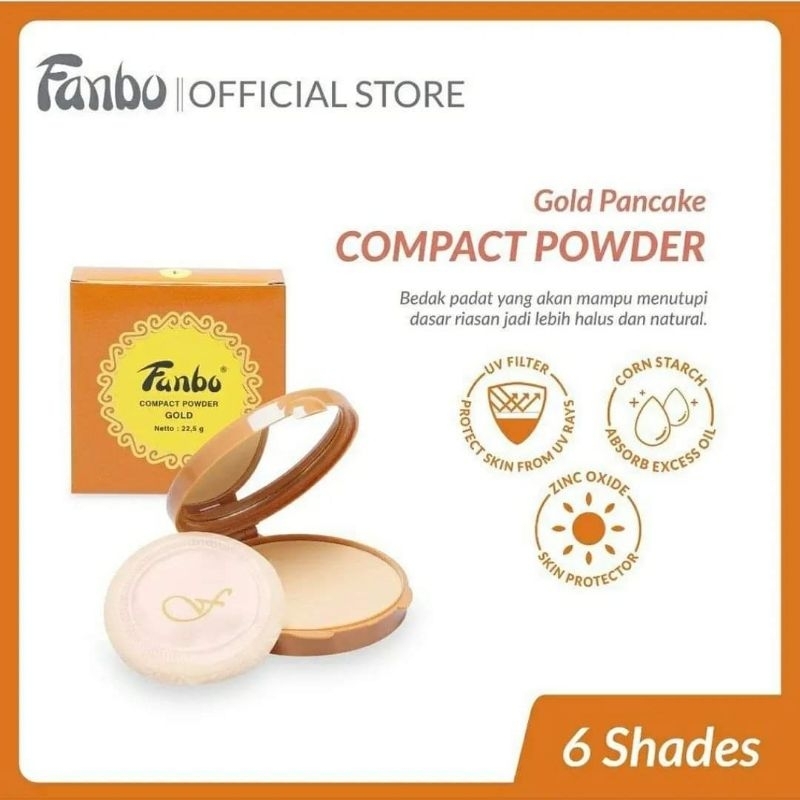 Jual Fanbo Compact Powder Gold | FANBO Compact Powder Rose 22.5gr ...