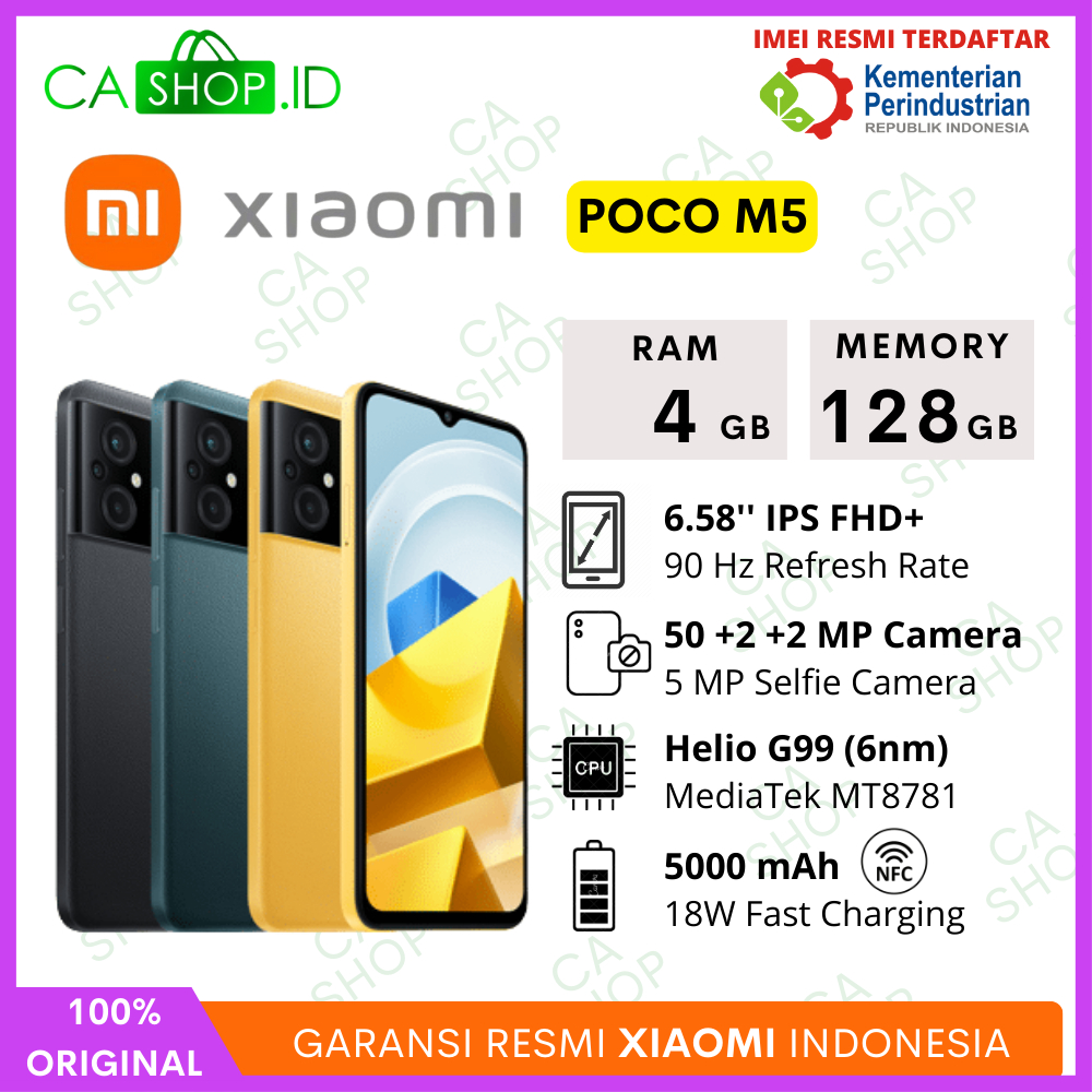 Jual Xiaomi Poco M Series | Poco M5 NFC 4GB 128GB (4/128) 4/64 - New ...