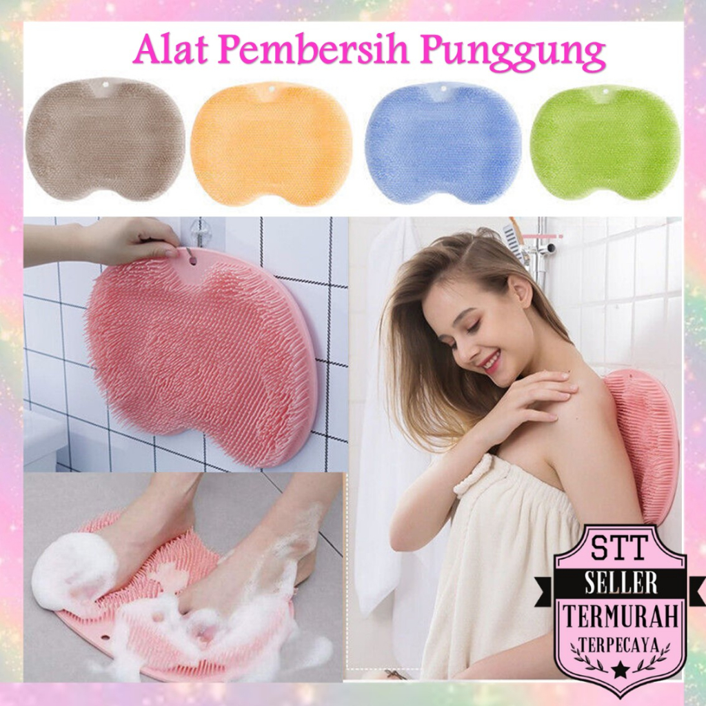 Jual Stt Body Scrubber Alat Pembersih Punggung Sikat Badan Silikon Sikat Punggu Tempel Alat