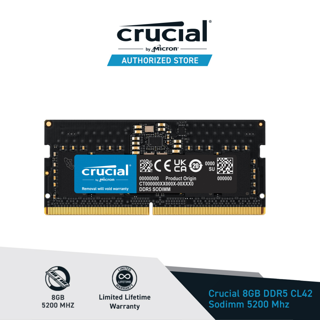 Jual Crucial Sodimm Ddr5 8gb 16gb 32gb 5200mhz Cl42 Memory Laptop Ram Notebook Shopee Indonesia