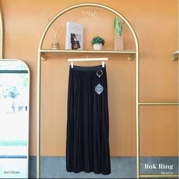 Rok Plisket Rania Zr Premium Skirt Wanita Korean Maxi Panjang Plisket Payung Mayung Pinggang
