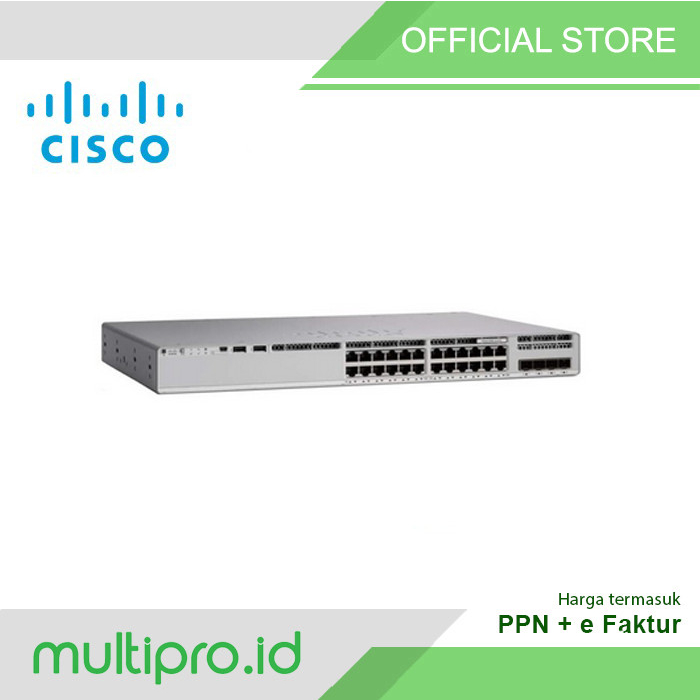 Jual Cisco C9200-24P-E Catalyst 9200 Series 24-port PoE+ Switch ...