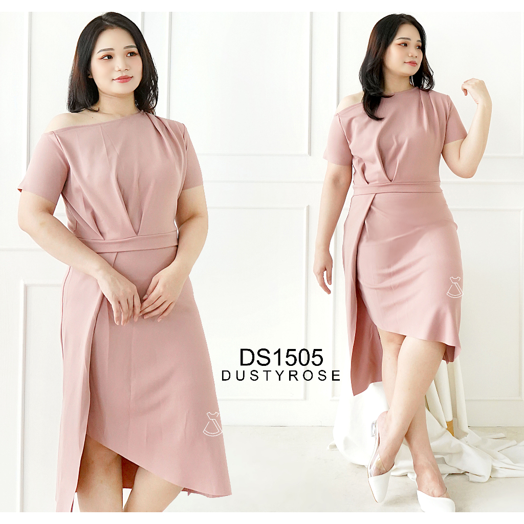 Jual Ds Dress Pesta Sabrina Maxi Bodycon Scuba Dress Kondangan Wanita Modern Murah