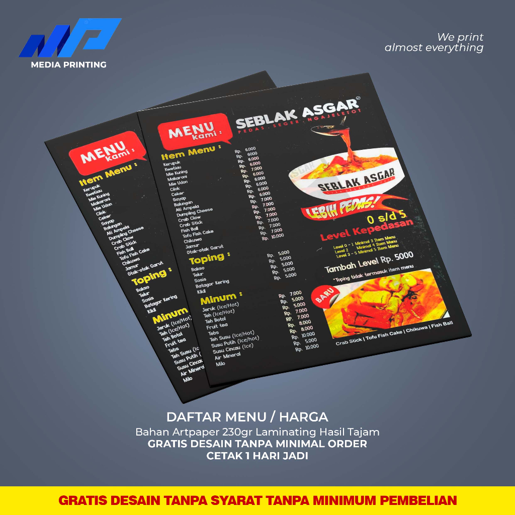 Jual Buku Menu / Daftar Menu Ukuran A4 Free Desain | Shopee Indonesia