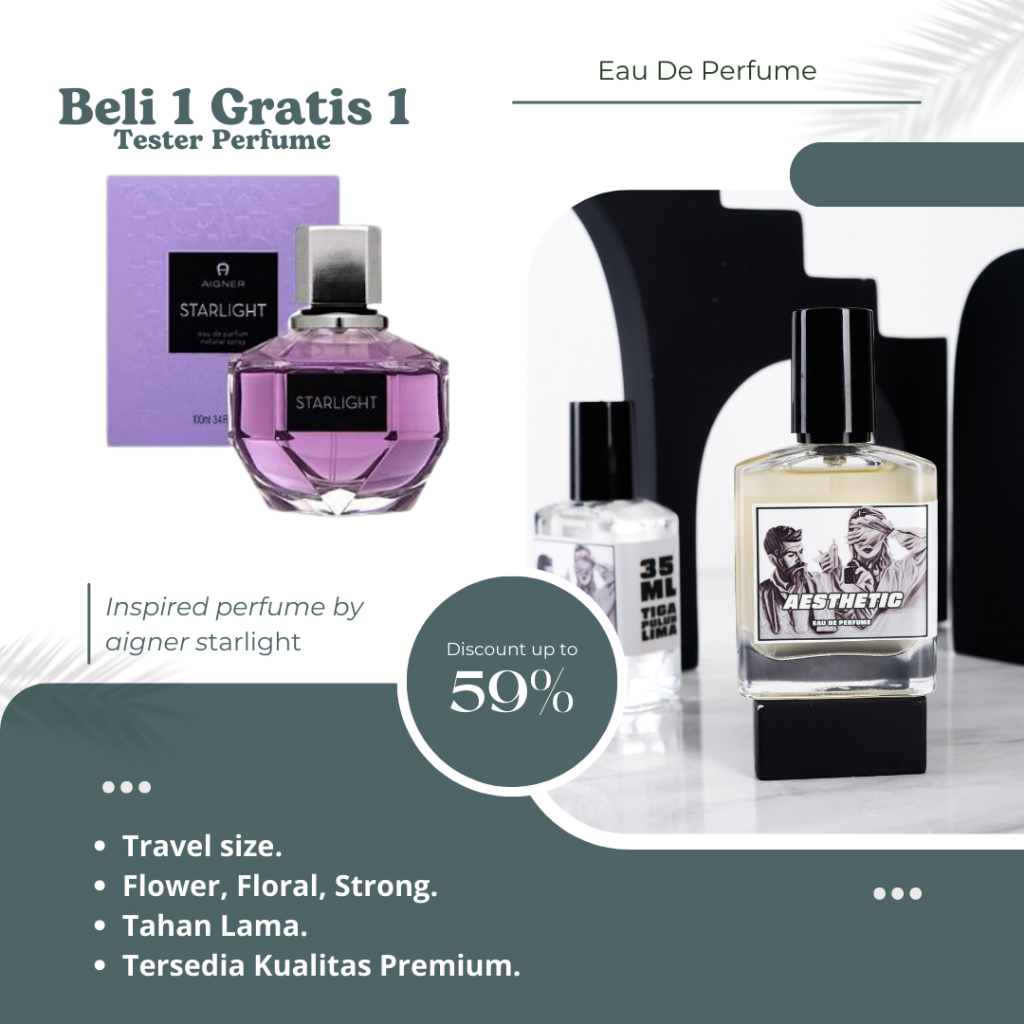 Jual Parfum Wanita Tahan Lama 24 Jam Aroma Aigner Starlight | Shopee