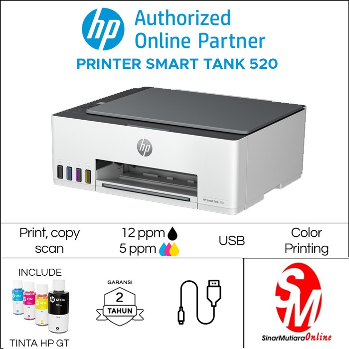 Jual HP Printer 520 Smart Tank Print Scan Copy | Shopee Indonesia