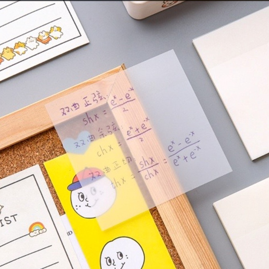 Jual Sticky Notes Transparan 50 Lembar Label Stickers PET Tahan air dan ...