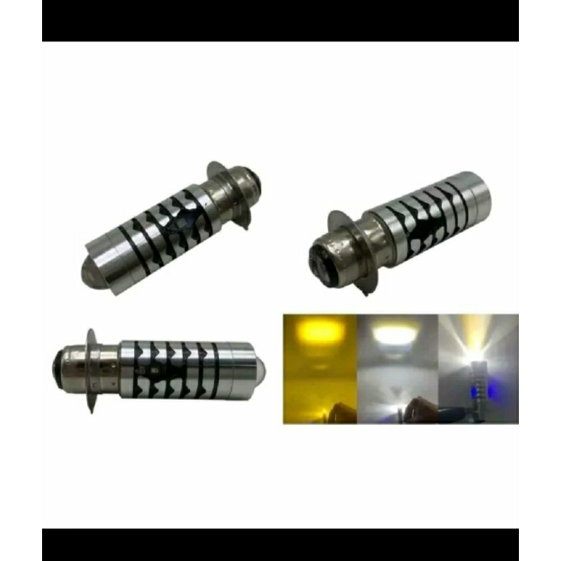 Jual lampu led depan H6 Ac Dc.. kuning/putih + senja biru | Shopee ...