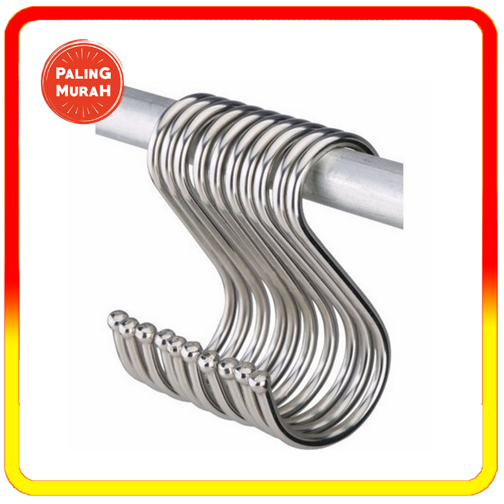 Jual Cl Gantungan S Type Hook Stainless Steel Hook Bentuk Huruf Letter S Gantungan Besi