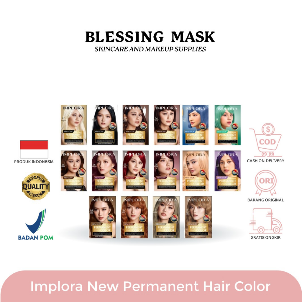 Jual IMPLORA New Permanent Hair Color & Pastel Edition | Pewarna Rambut ...