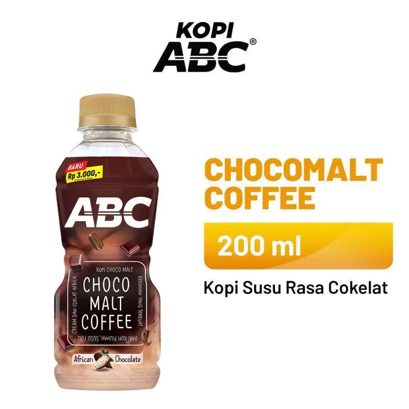 Jual ABC Choco Malt Coffee RTD Botol 200ml | Shopee Indonesia