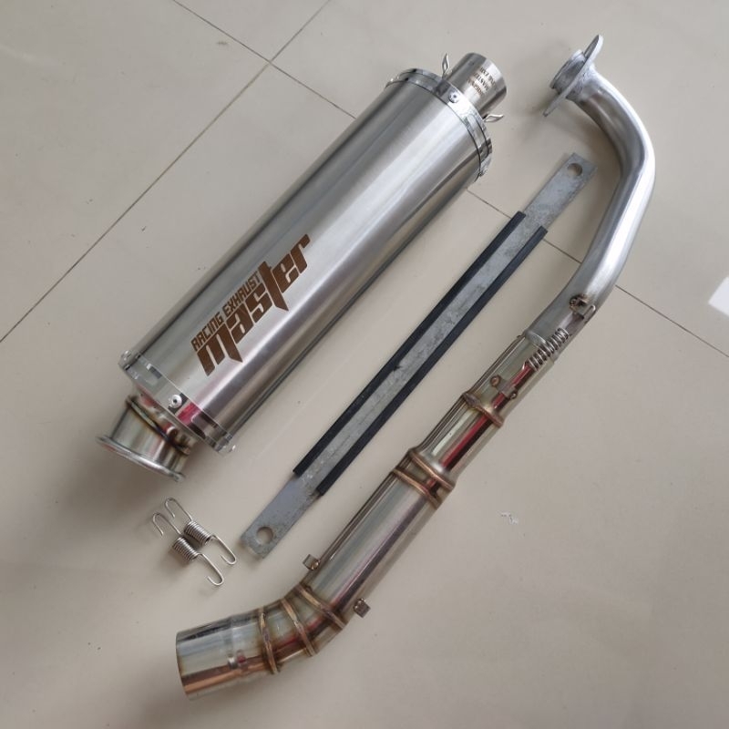 Jual KNALPOT RACING MASTER JP NEW TITANIUM INLET 38MM FULL SYSTEM MATIC ...