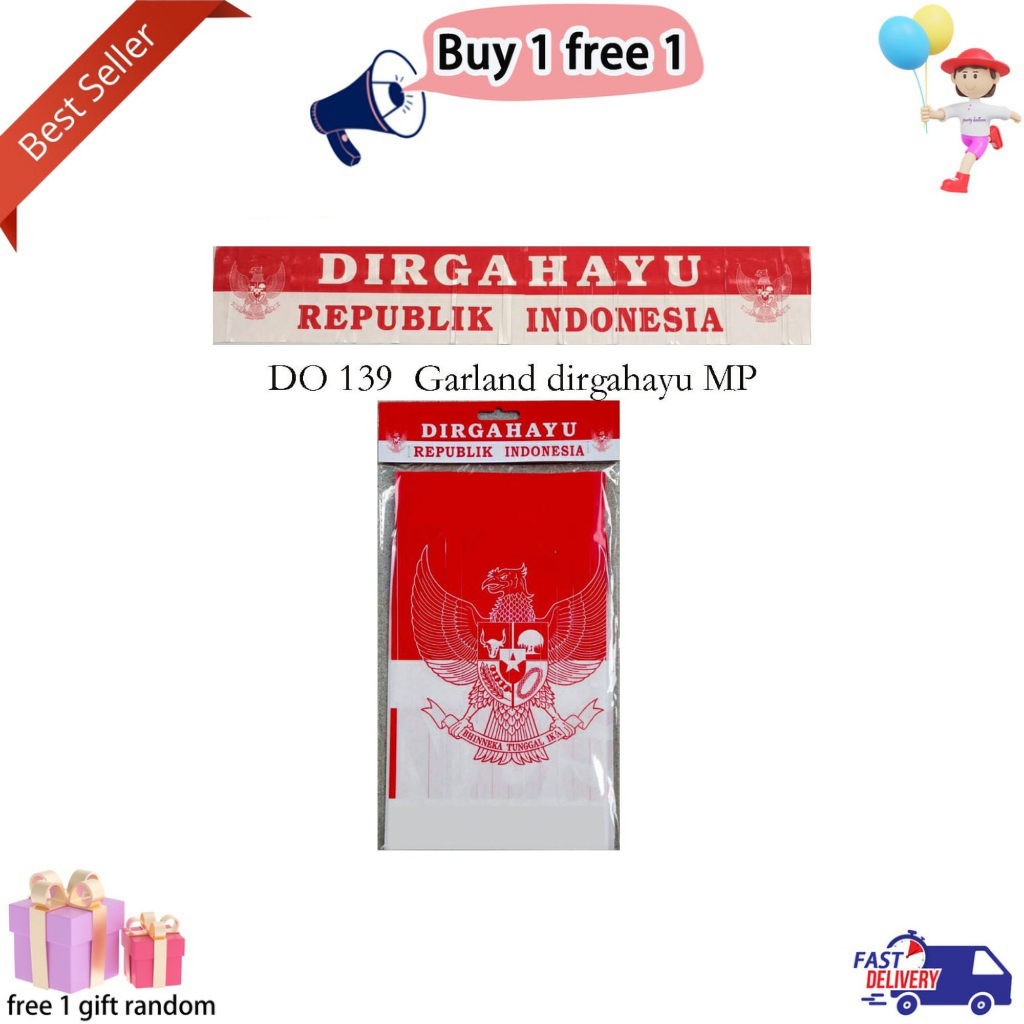 Jual Garland Dirgahayu Republik Indonesia Merah Putih Hiasan 17 Agustus Shopee Indonesia 8691