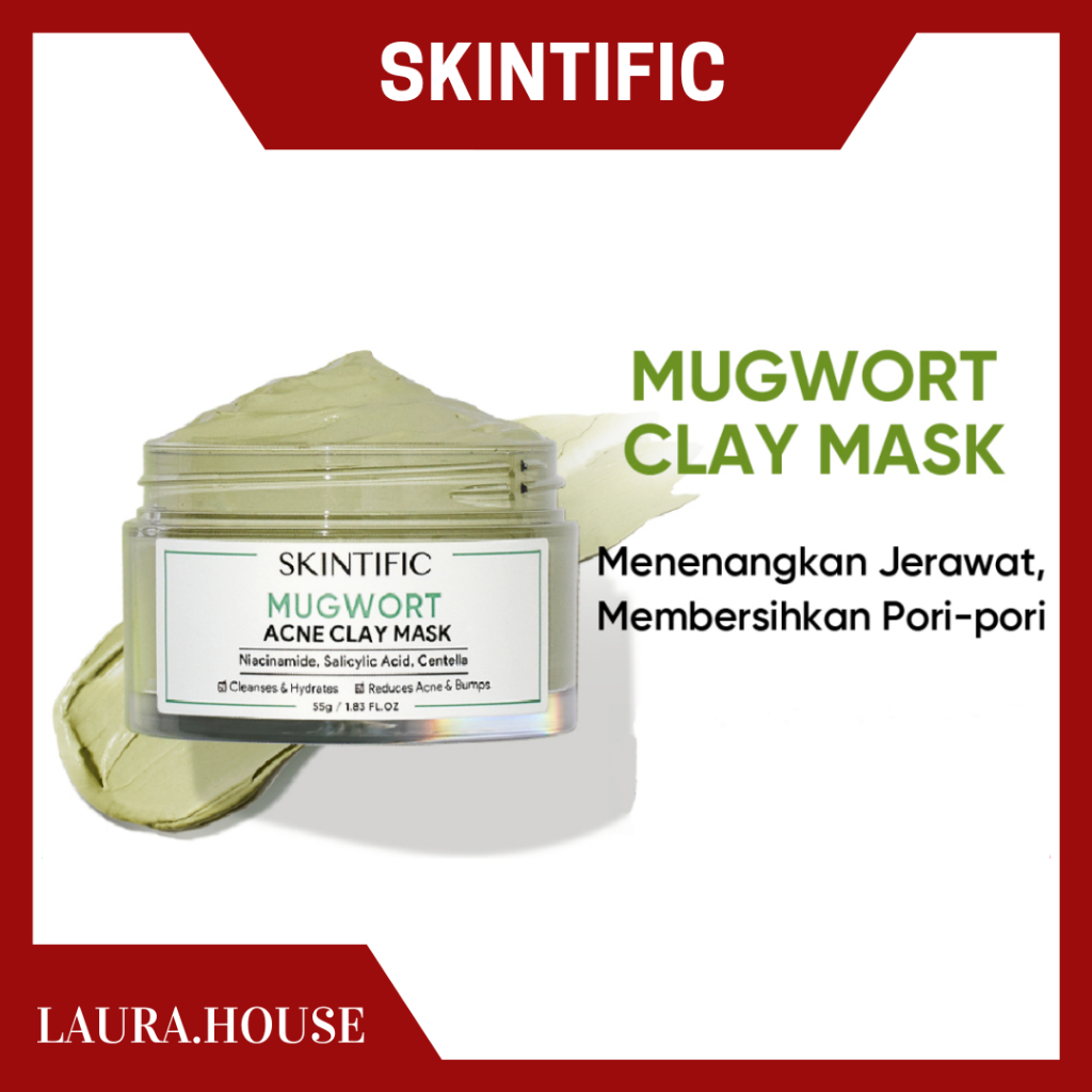 Jual Skintific Mugwort Mask Anti Pores And Acne Clay Mask Pore