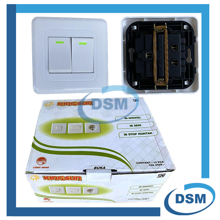 Jual KINGSUN IB INBOW SWITCH SAKLAR SERI DOUBLE TANAM TEMBOK PUTIH ...