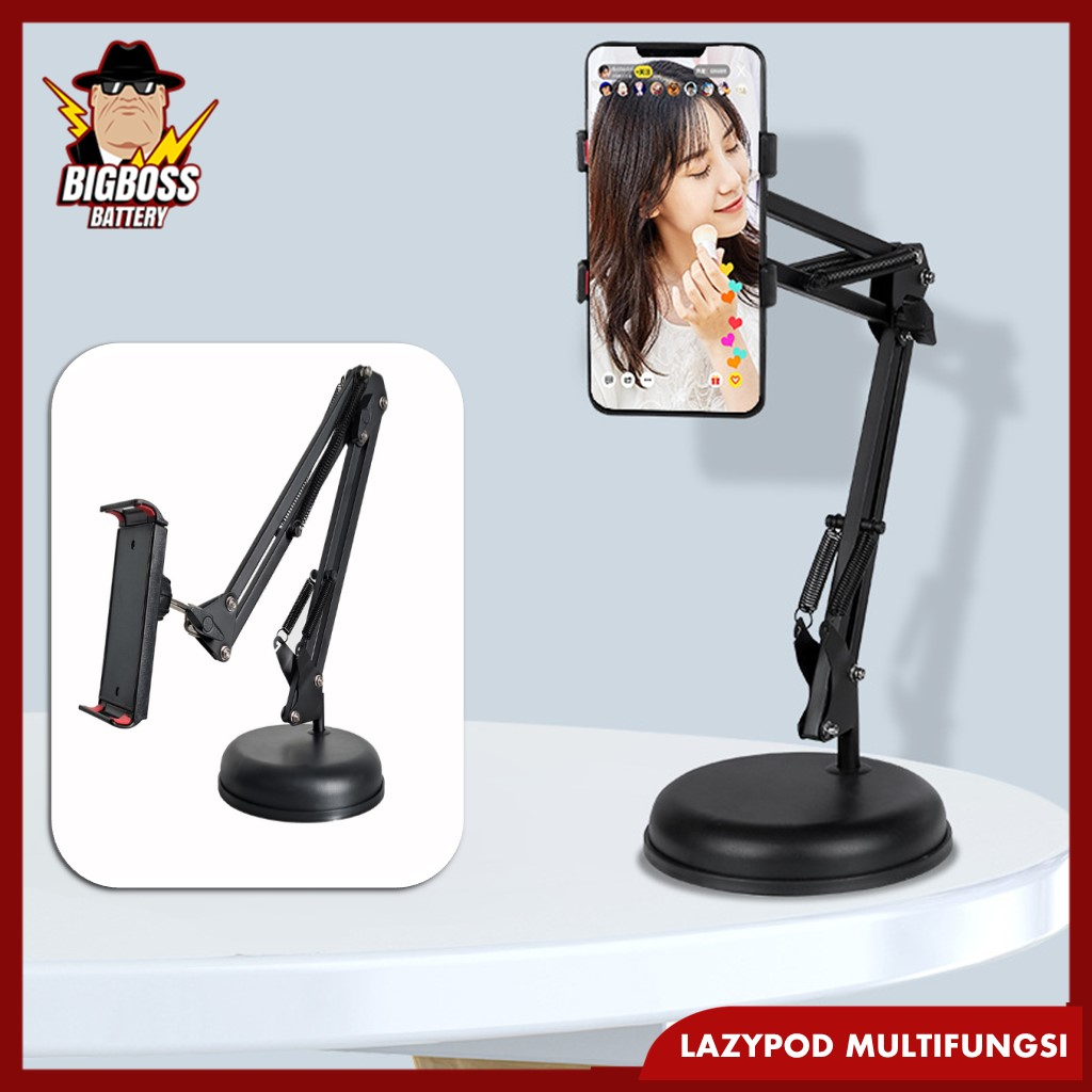 Jual Lazypod Phone Holder Meja Universal Tripod Handphone Penjepit Tablet Arm Stand Streampro