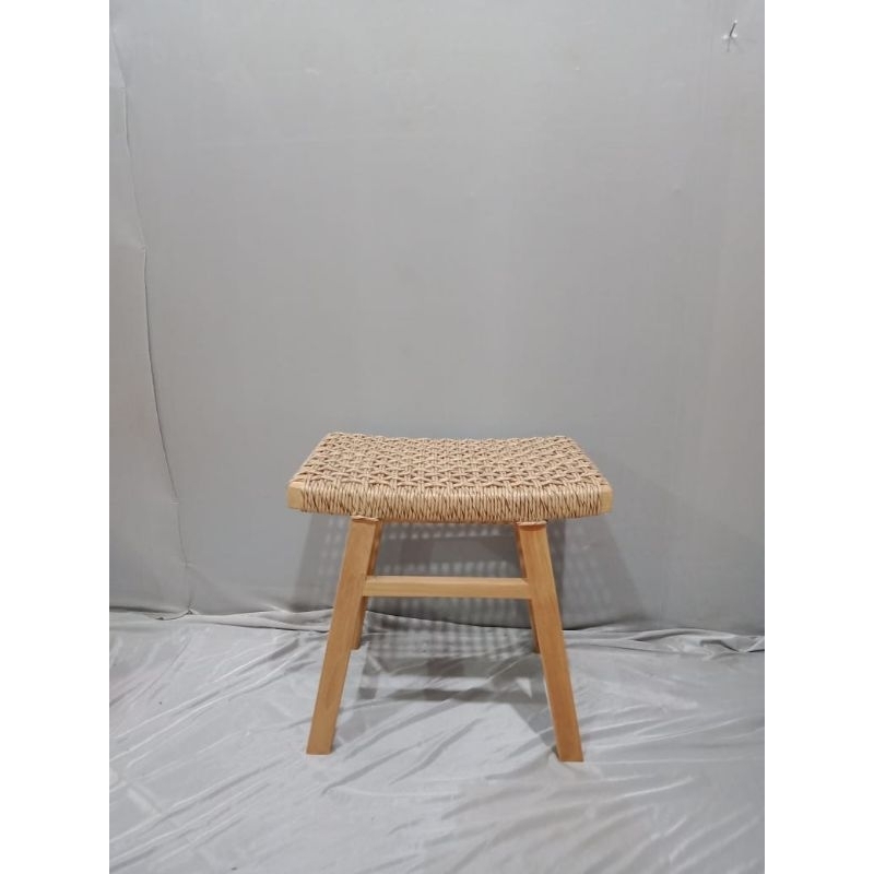 Jual stool rotan sintetis frame kayu jati | Shopee Indonesia