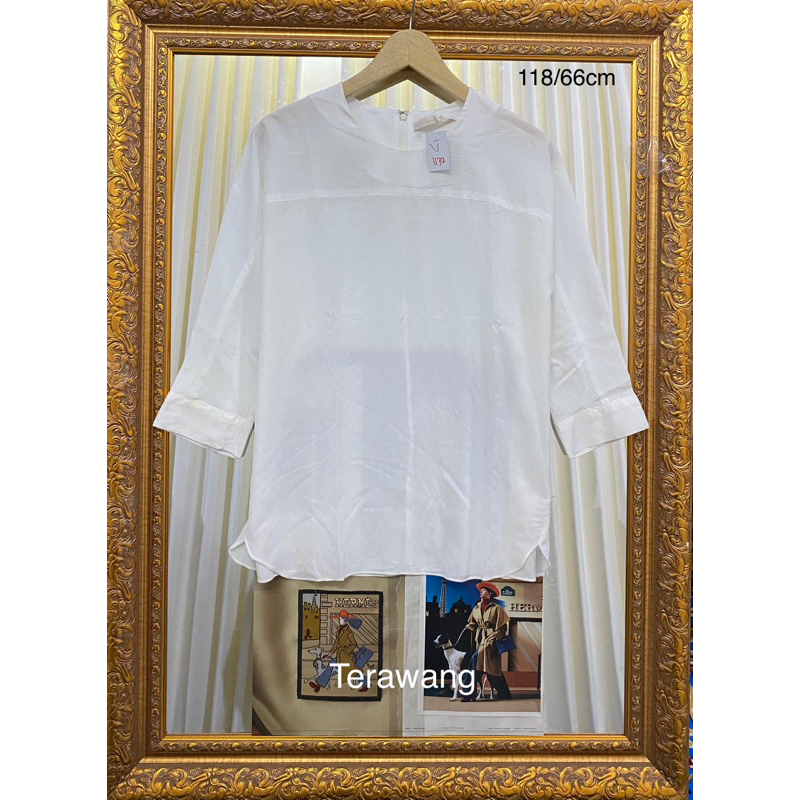 Jual Blouse White B1 Blouse Putih Atasan Wanita Serba Putih Shopee Indonesia