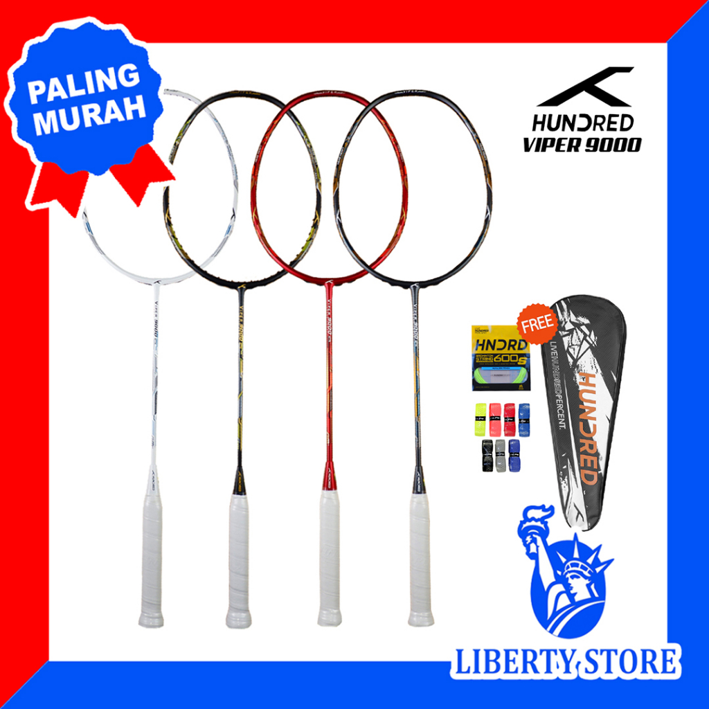 Jual Raket Badminton HUNDRED VIPER 9000 IMPORT 100% Original | Shopee ...