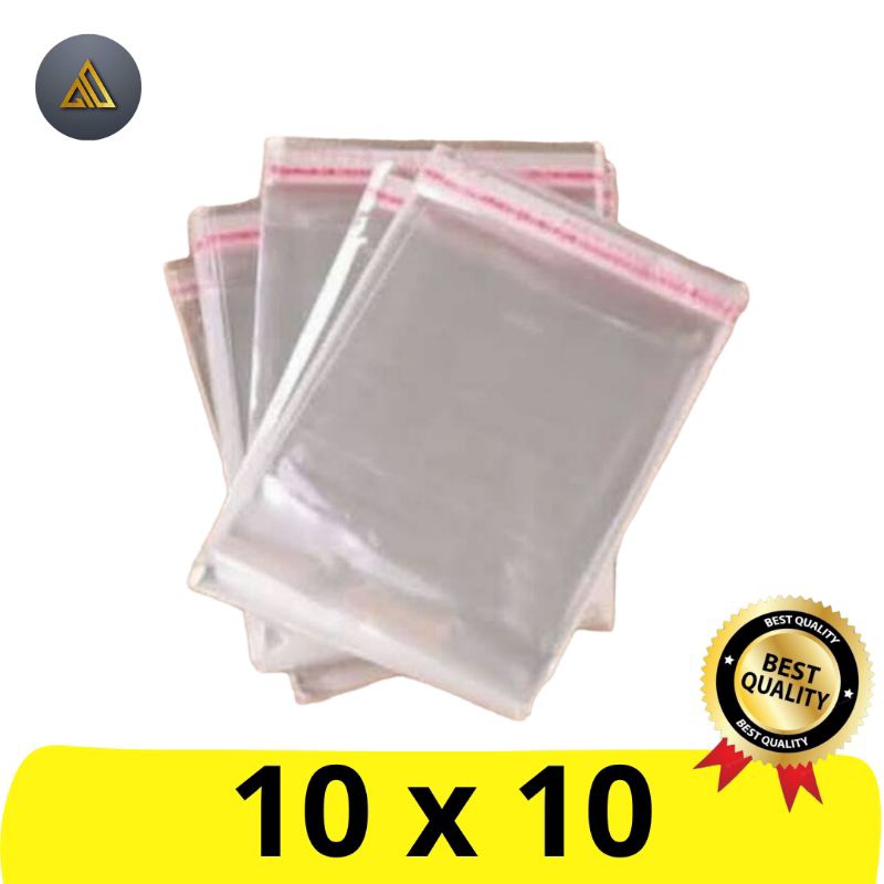 Jual Plastik Opp Lem 10x10 Seal Isi 100 Pcs Murah Tebal Bening Kemasan Shopee Indonesia 9516