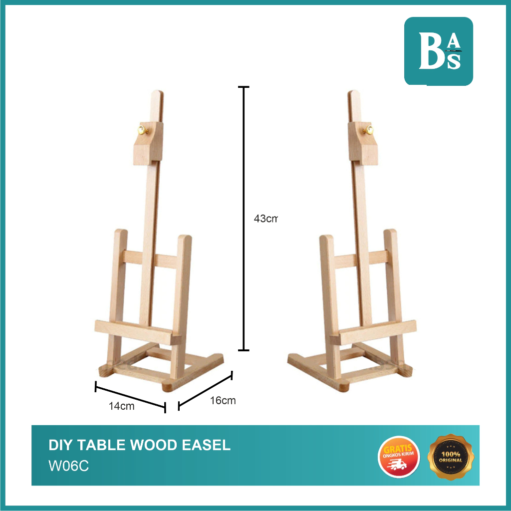Jual Perlengkapan Menggambar Easel Stand Lukis DIY Table Wood Easel