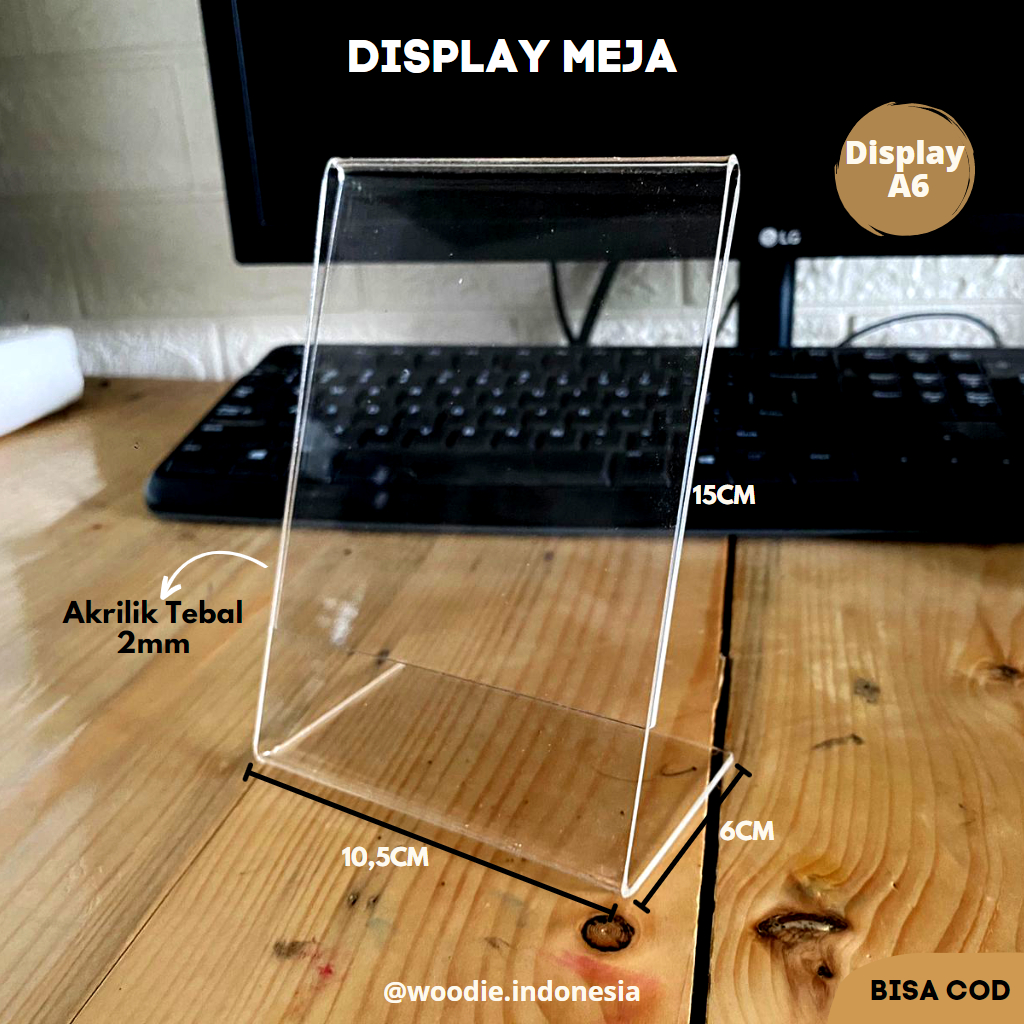 Jual Tempat Brosur A6 And A5 Display Akrilik Stand Brosur Display Qris